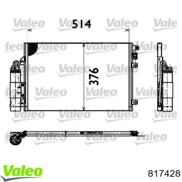 Compre 817428 VALEO Radiador de aparelho de ar condicionado