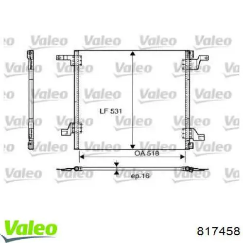 Radiador de aparelho de ar condicionado VALEO 817458 preço, a partir de 81,86 USD