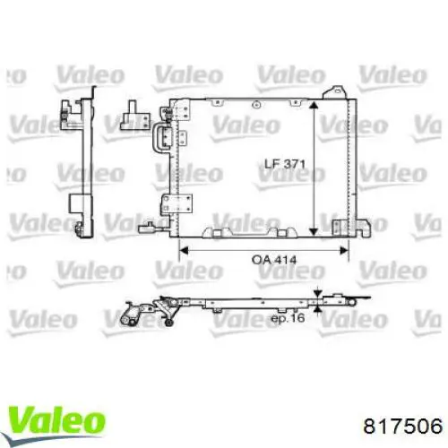 Compre 817506 VALEO Radiador de aparelho de ar condicionado