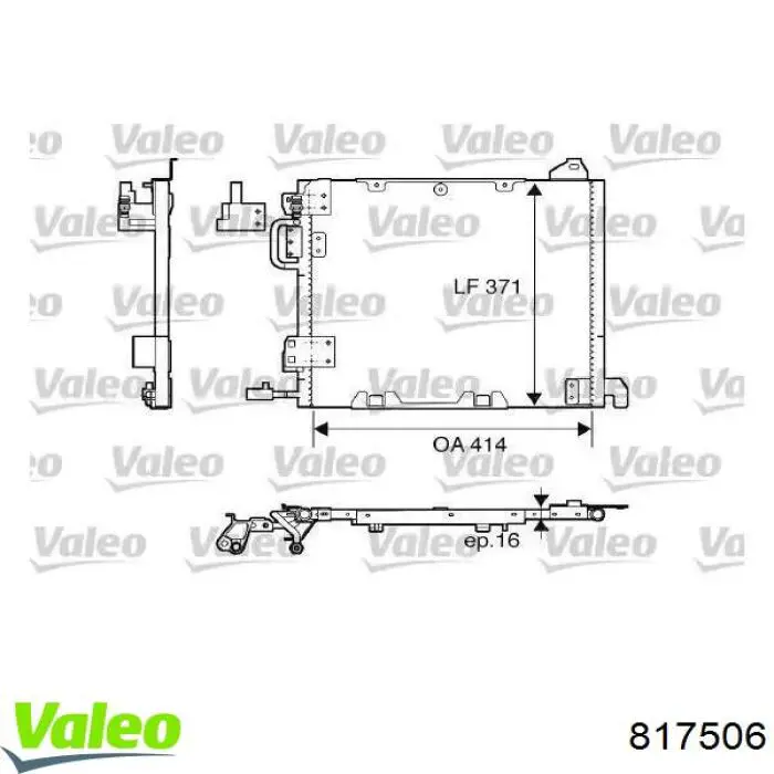 817506 VALEO Radiador de aparelho de ar condicionado