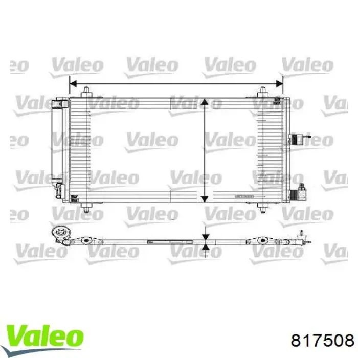 817508 VALEO Radiador de aparelho de ar condicionado