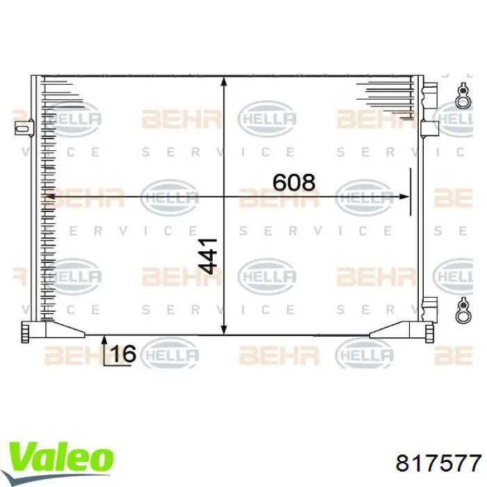 Radiador de aparelho de ar condicionado VALEO 817577 preço, a partir de 101,76 USD