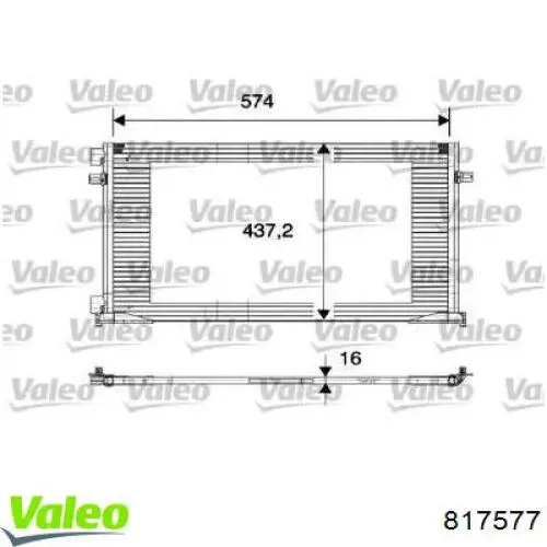 Compre 817577 VALEO Radiador de aparelho de ar condicionado