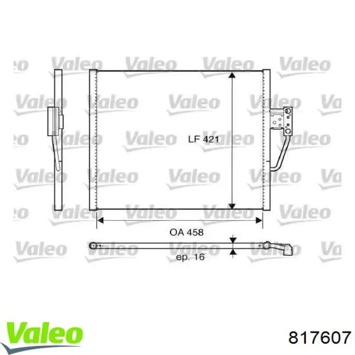 817607 VALEO Radiador de aparelho de ar condicionado