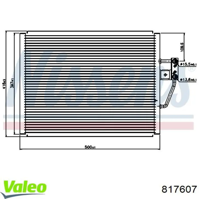 Compre 817607 VALEO Radiador de aparelho de ar condicionado