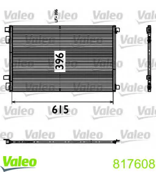 817608 VALEO Radiador de aparelho de ar condicionado