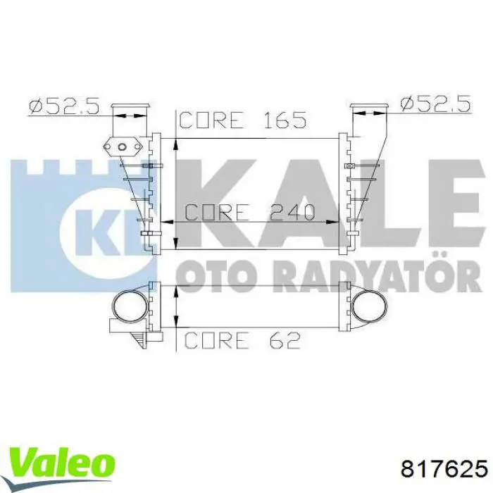 Compre 817625 VALEO Radiador de intercooler