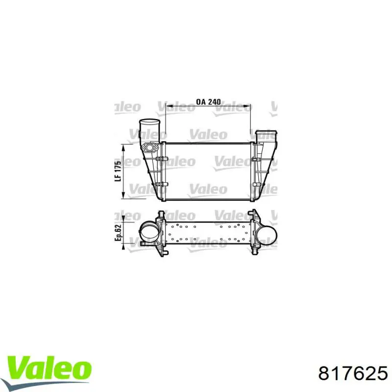 Radiador de intercooler VALEO 817625 preço, a partir de 53,95 USD