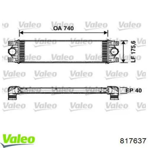 Radiador de intercooler VALEO 817637 preço, a partir de 64,81 USD