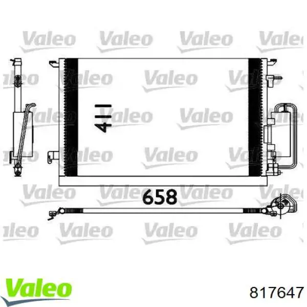 817647 VALEO Radiador de aparelho de ar condicionado