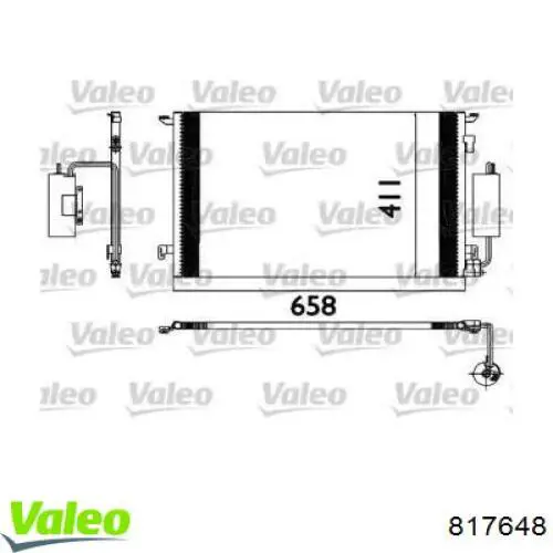 817648 VALEO Radiador de aparelho de ar condicionado