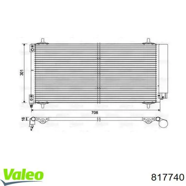 Compre 817740 VALEO Radiador de aparelho de ar condicionado