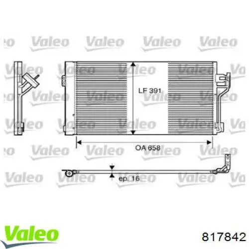 Radiador de aparelho de ar condicionado VALEO 817842 preço, a partir de 98,40 USD