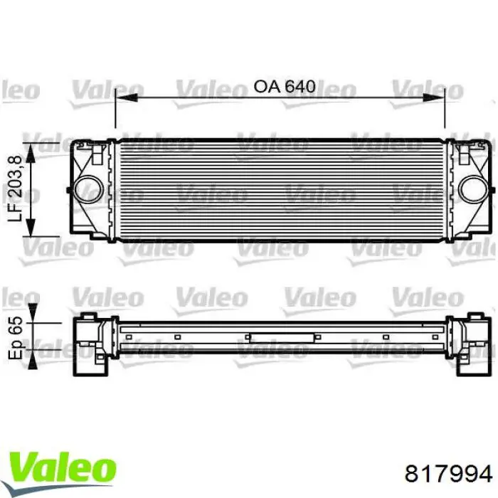 817994 VALEO Radiador de intercooler
