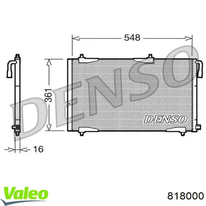 Compre 818000 VALEO Radiador de aparelho de ar condicionado