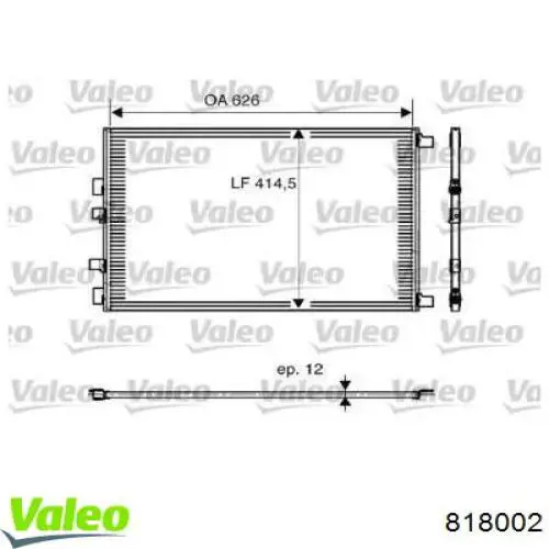 Compre 818002 VALEO Radiador de aparelho de ar condicionado