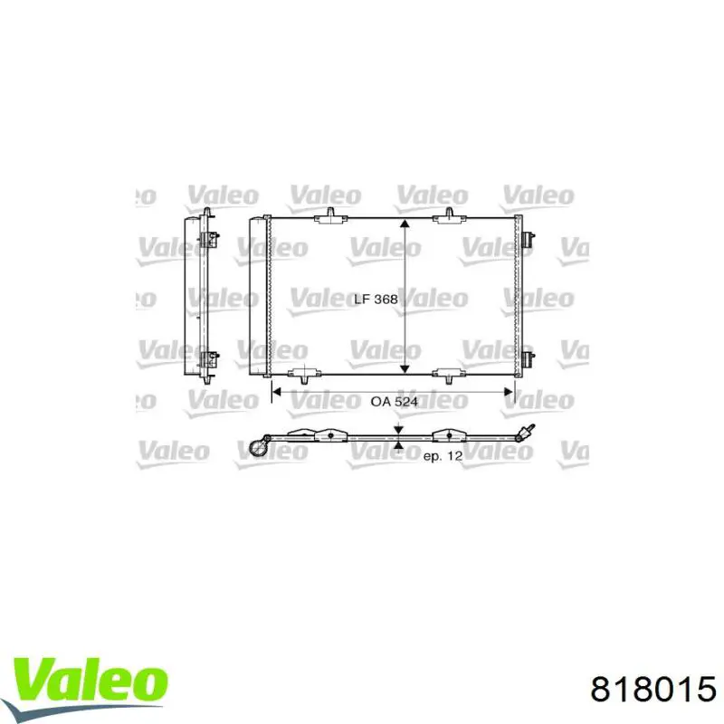 Radiador de aparelho de ar condicionado VALEO 818015 preço, a partir de 90,49 USD