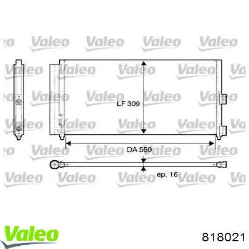 Radiador de aparelho de ar condicionado VALEO 818021 preço, a partir de 81,39 USD