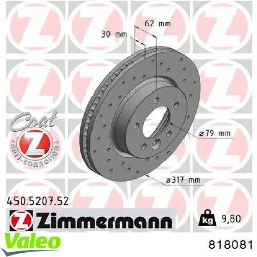Radiador de aparelho de ar condicionado 818081 VALEO