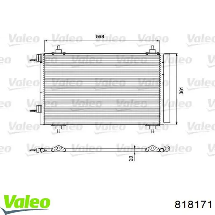 Radiador de aparelho de ar condicionado VALEO 818171 preço, a partir de 87,57 USD