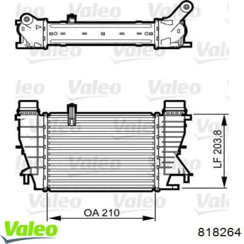 Radiador de intercooler VALEO 818264 preço, a partir de 109,22 USD