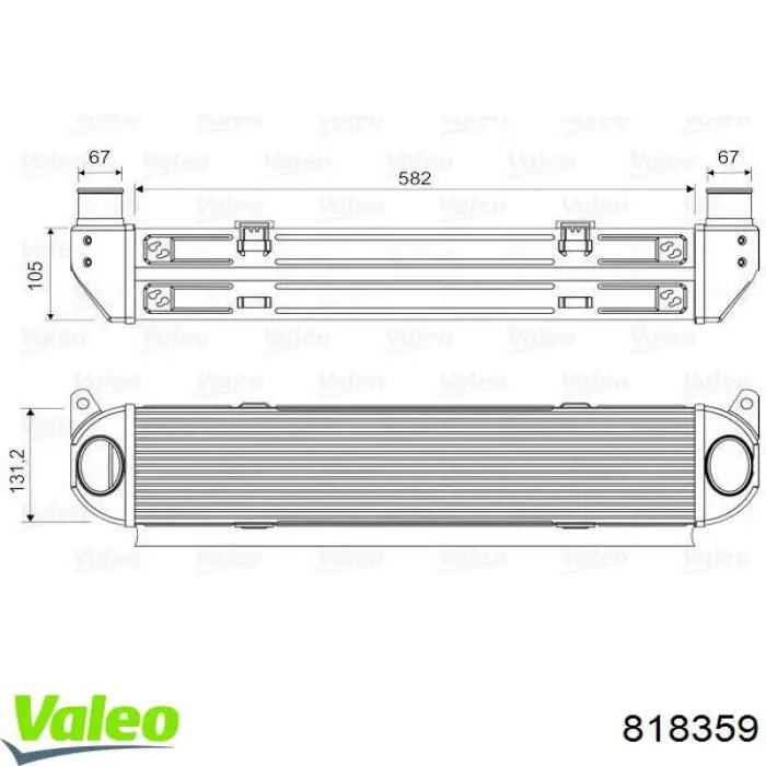 818359 VALEO Radiador de intercooler