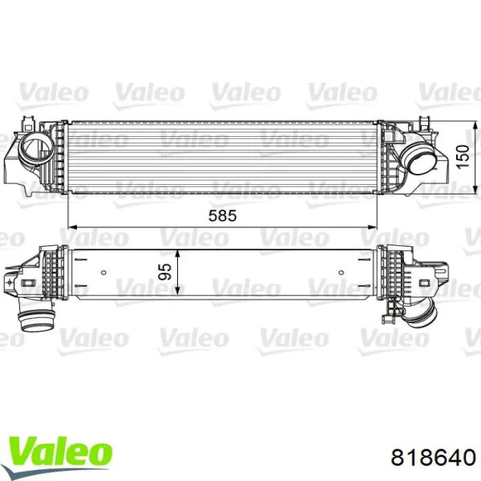 818640 VALEO Radiador de intercooler