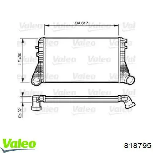 818795 VALEO Radiador de intercooler