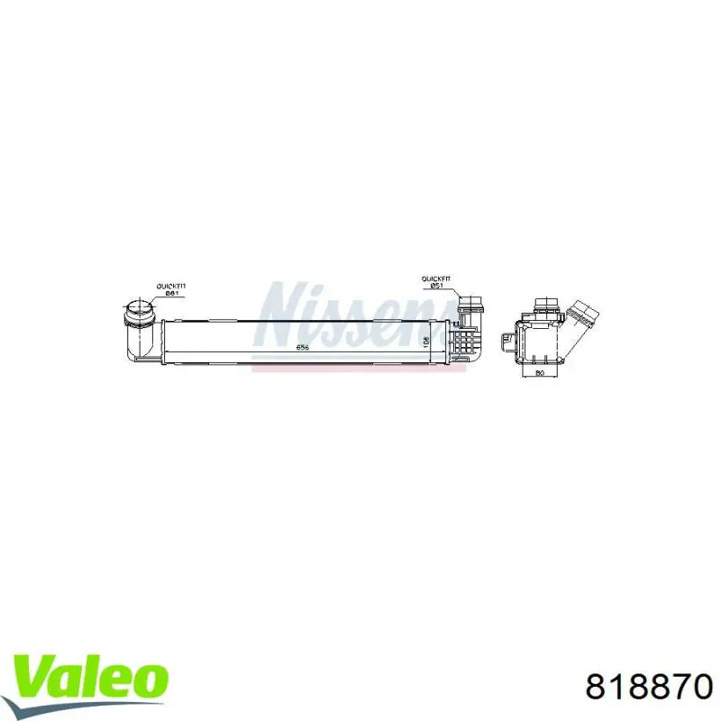 Radiador de intercooler VALEO 818870 preço, a partir de 93,80 USD