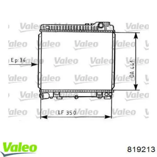 Radiador de esfriamento de motor VALEO 819213 preço, a partir de 419,54 USD