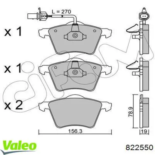 822550 VALEO Radiador de aparelho de ar condicionado