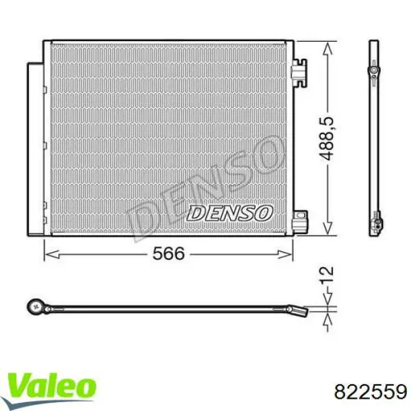 Radiador de aparelho de ar condicionado VALEO 822559 preço, a partir de 118,40 USD