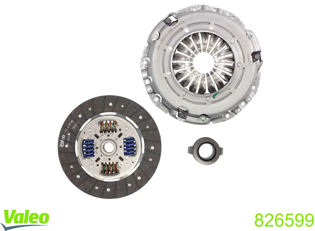 Compre 826599 VALEO Kit de embraiagem (3 peças)