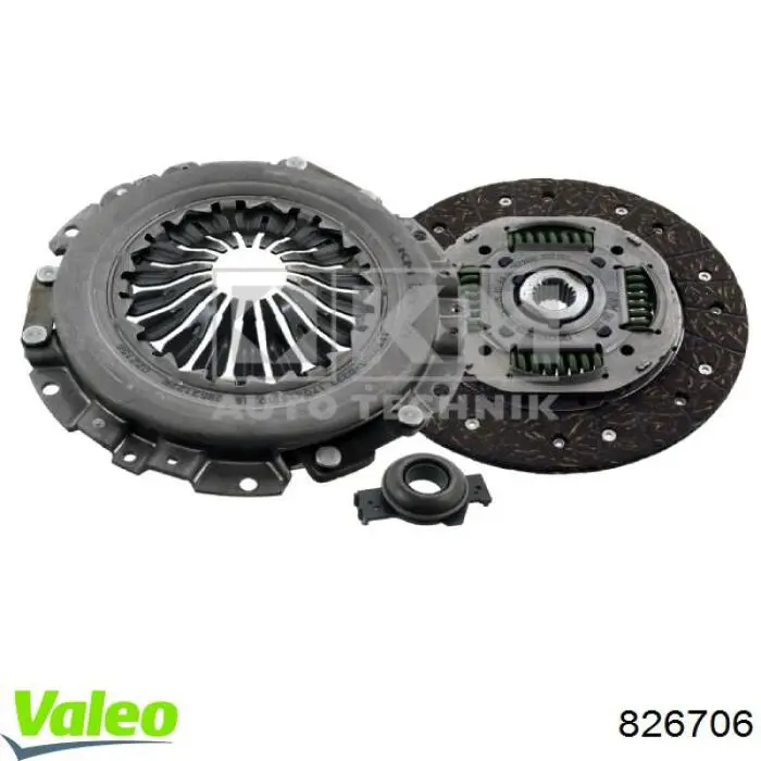 Kit de embraiagem (3 peças) 826706 VALEO