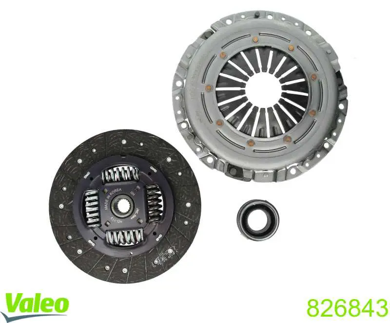 Compre 826843 VALEO Kit de embraiagem (3 peças)