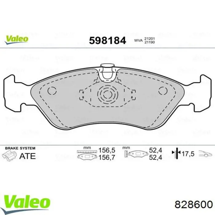 828600 VALEO Kit de embraiagem (3 peças)