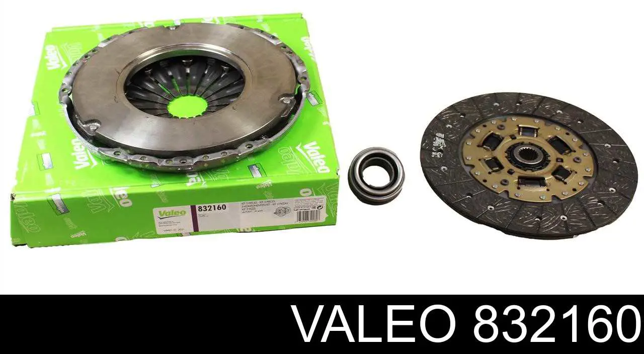 832160 VALEO Kit de embraiagem (3 peças)