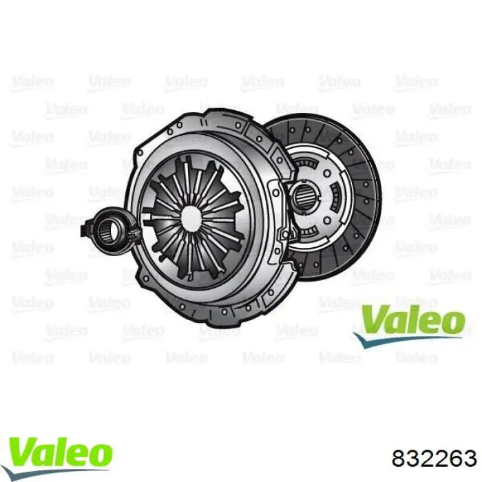 Kit de embraiagem (3 peças) VALEO 832263