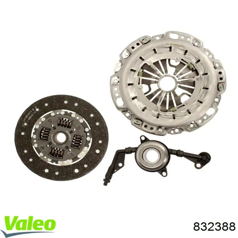 Kit de embraiagem (3 peças) VALEO 832388 preço, a partir de 265,14 USD