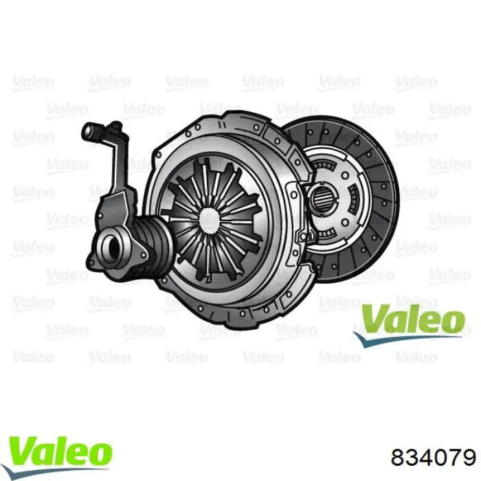 834079 VALEO Kit de embraiagem (3 peças)