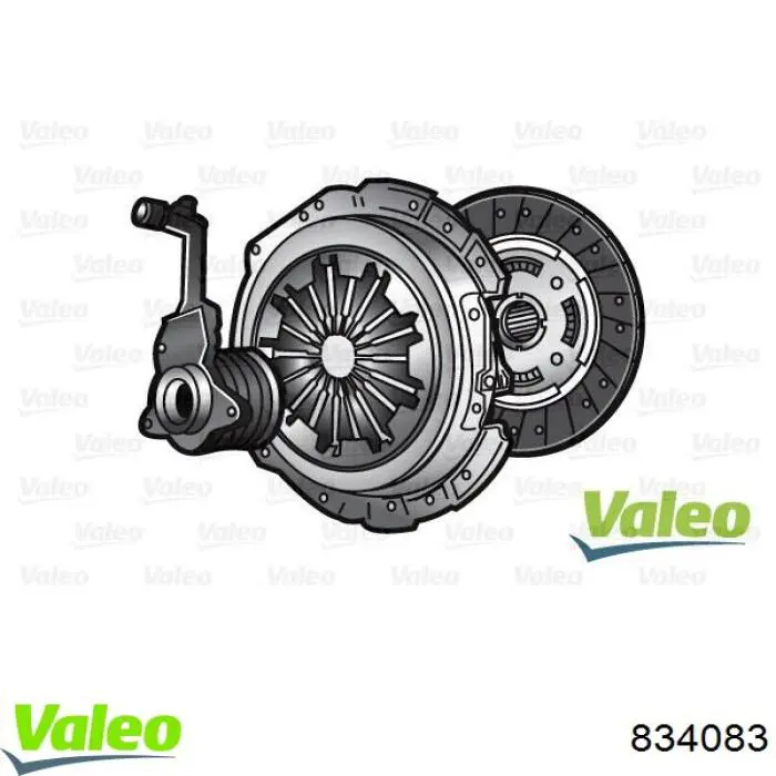 834083 VALEO Kit de embraiagem (3 peças)