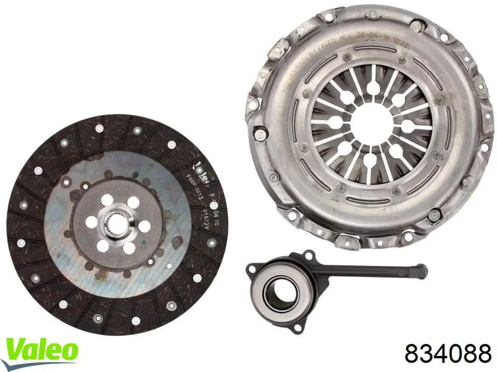 834088 VALEO Kit de embraiagem (3 peças)