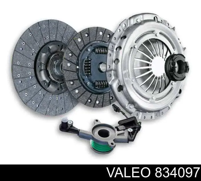 834097 VALEO Kit de embraiagem (3 peças)