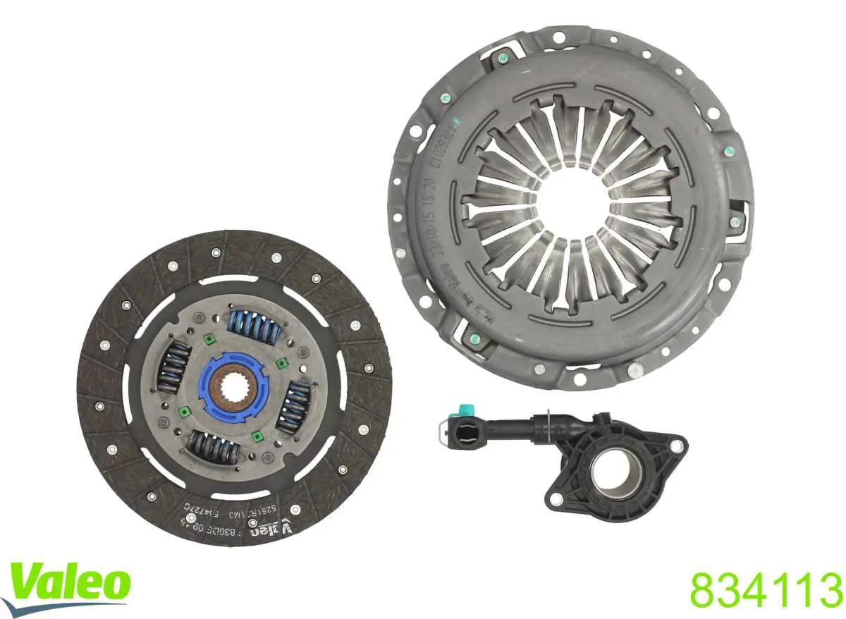 834113 VALEO Kit de embraiagem (3 peças)