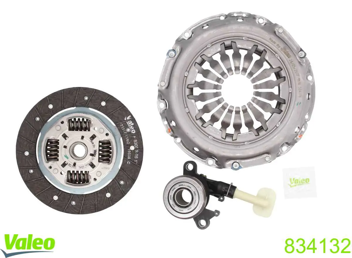834132 VALEO Kit de embraiagem (3 peças)
