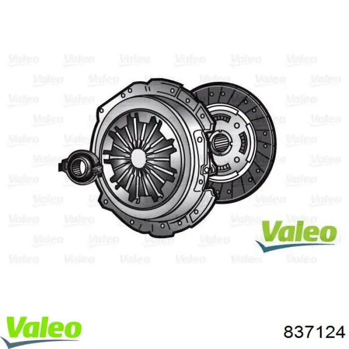 837124 VALEO Kit de embraiagem (3 peças)