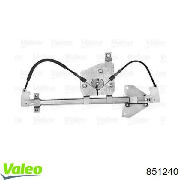 851240 VALEO Mecanismo de acionamento de vidro da porta traseira esquerda