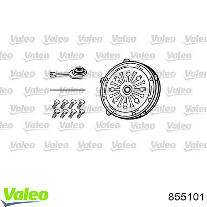 Kit de embraiagem (3 peças) VALEO DDCK01