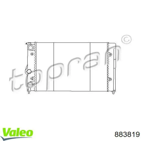 Compre 883819 VALEO Radiador de esfriamento de motor