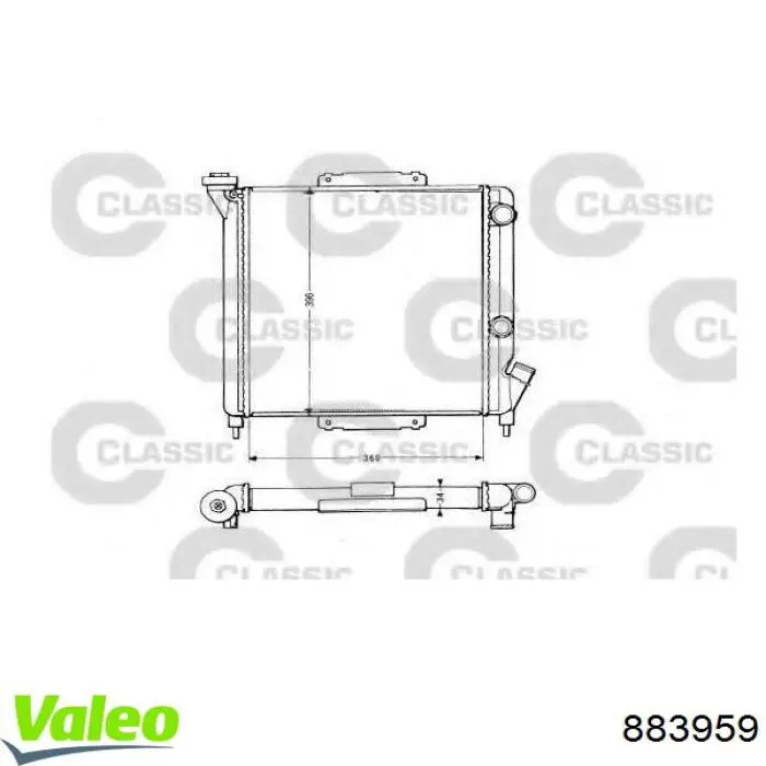 Radiador de esfriamento de motor VALEO 883959 preço, a partir de 50,18 USD